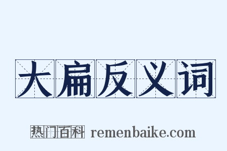 大扁反义词是什么意思的图片
